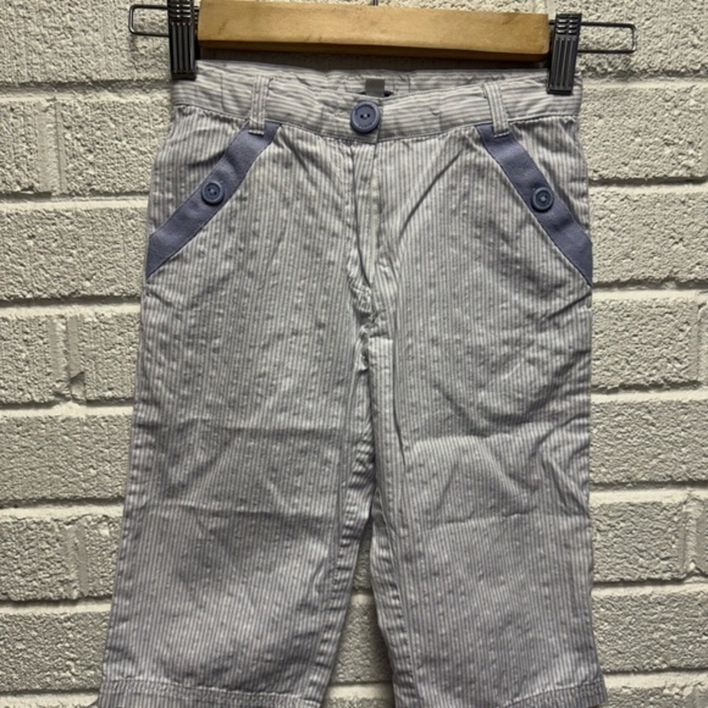 Jacadi Paris 6A Light Blue Stripe Relaxed Fit Shorts with Elastic Waistband